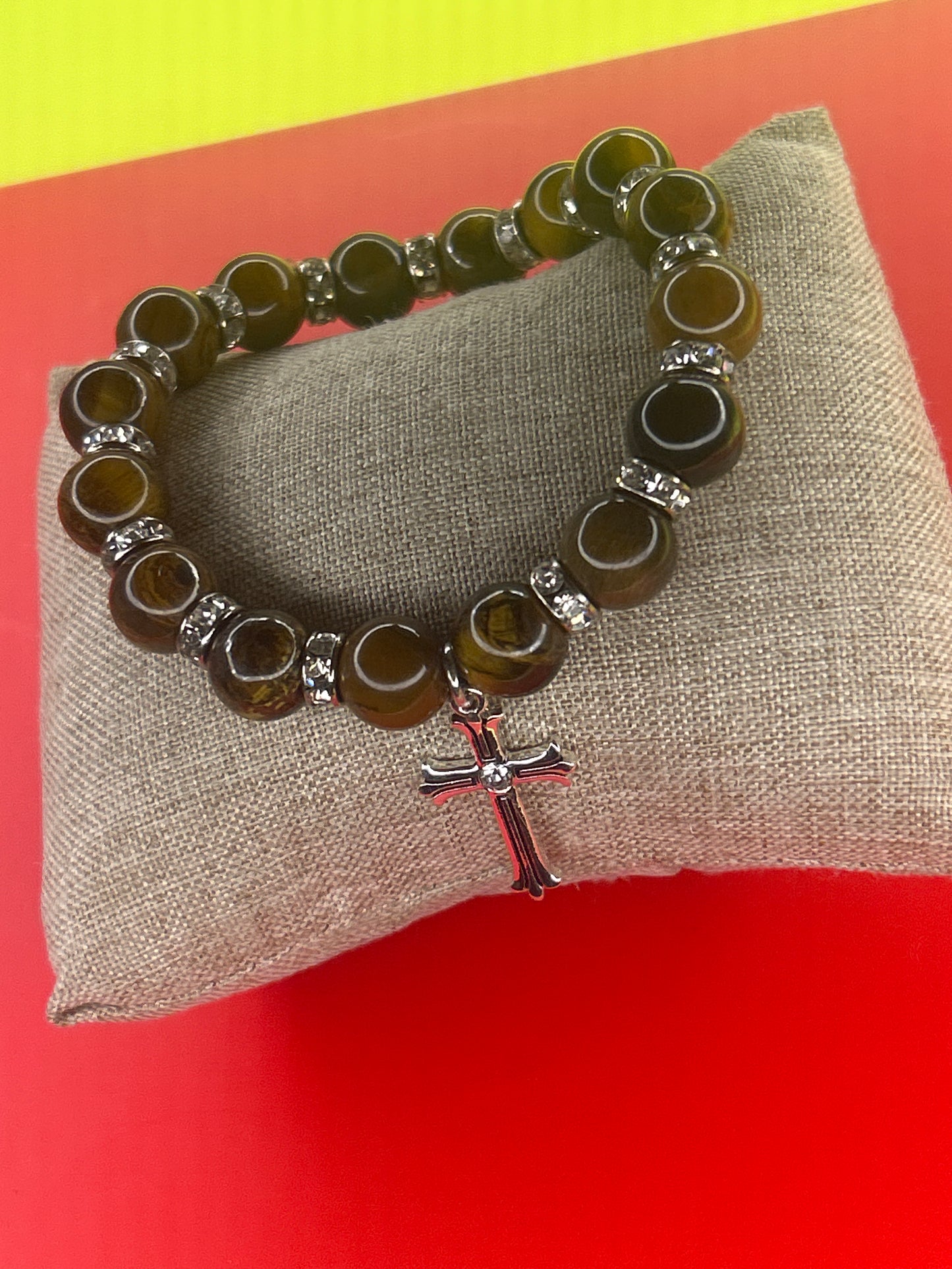 CROSS 04 - Tigers Eye ((Silver)