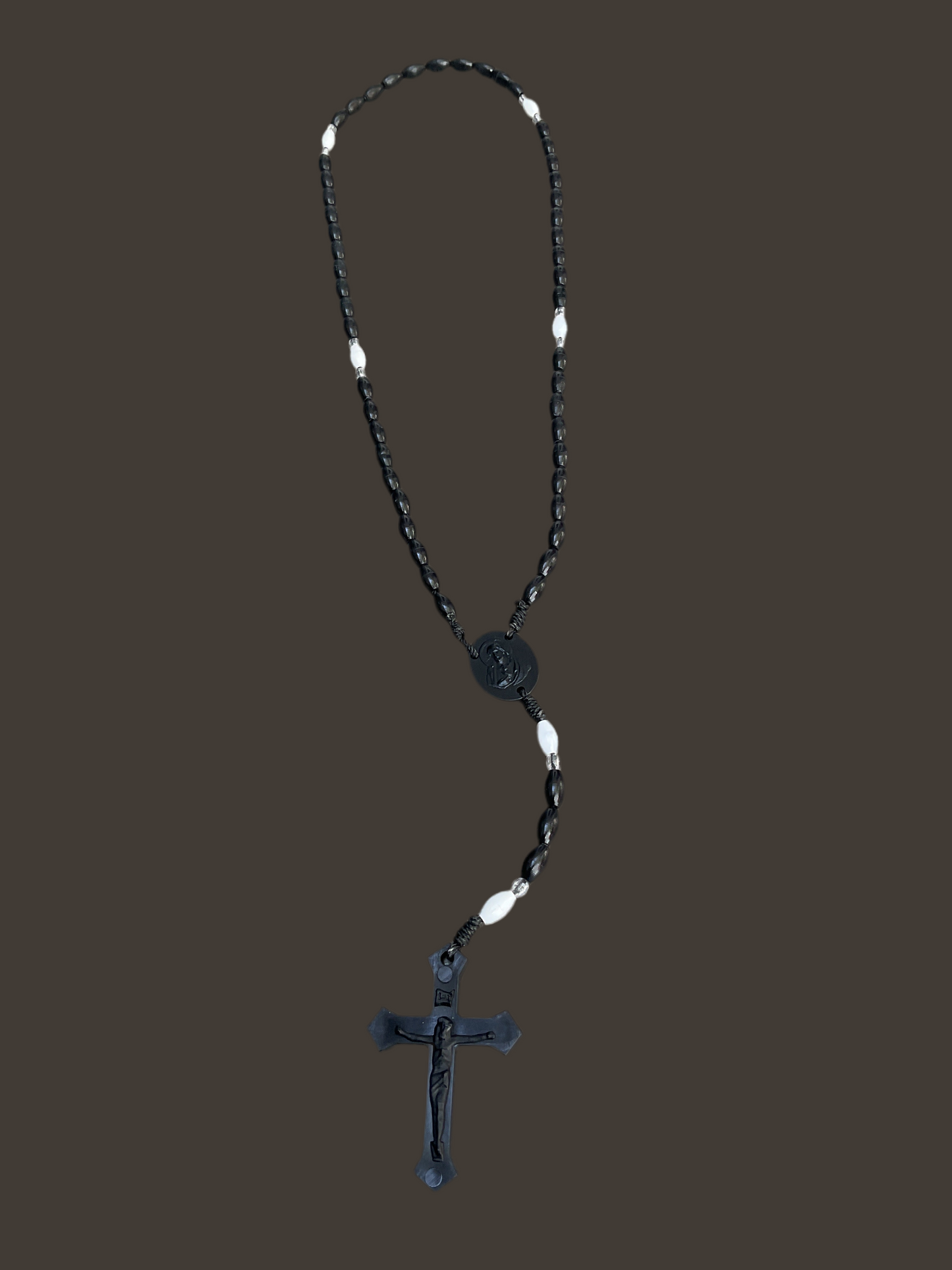 Black & white Rosary (blessed)