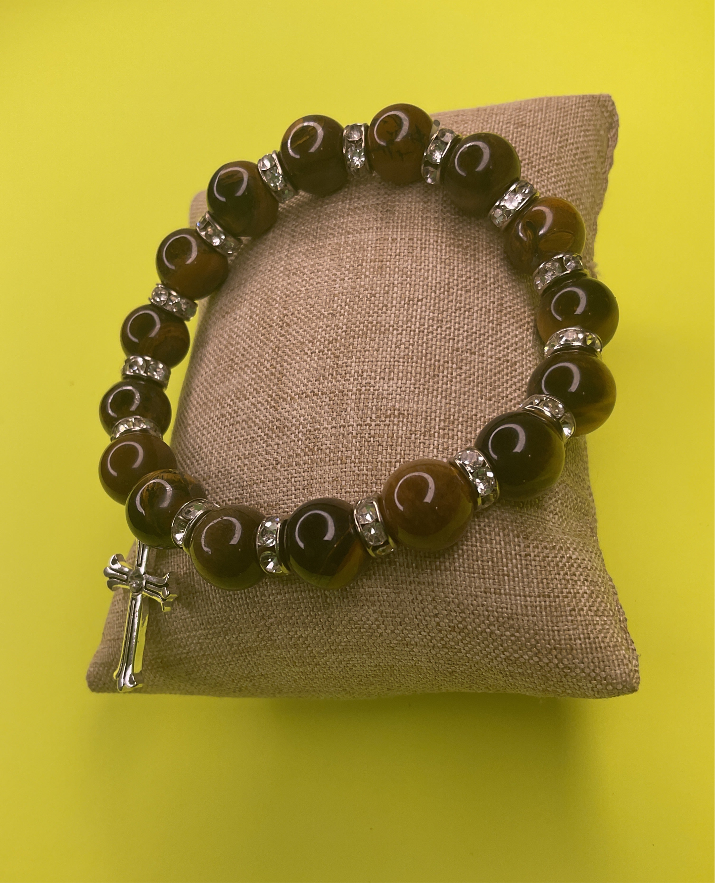 CROSS 04 - Tigers Eye ((Silver)