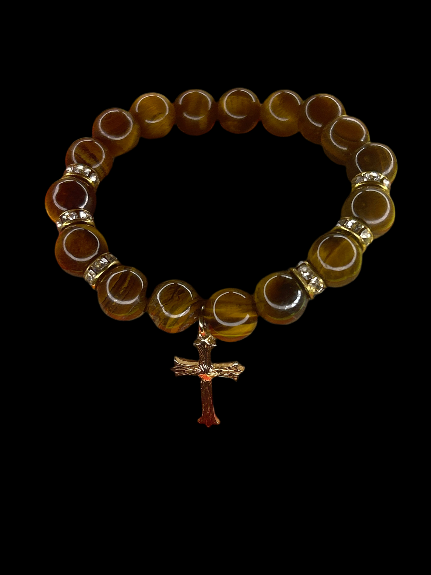CROSS 02 - Tigers eye (Gold)