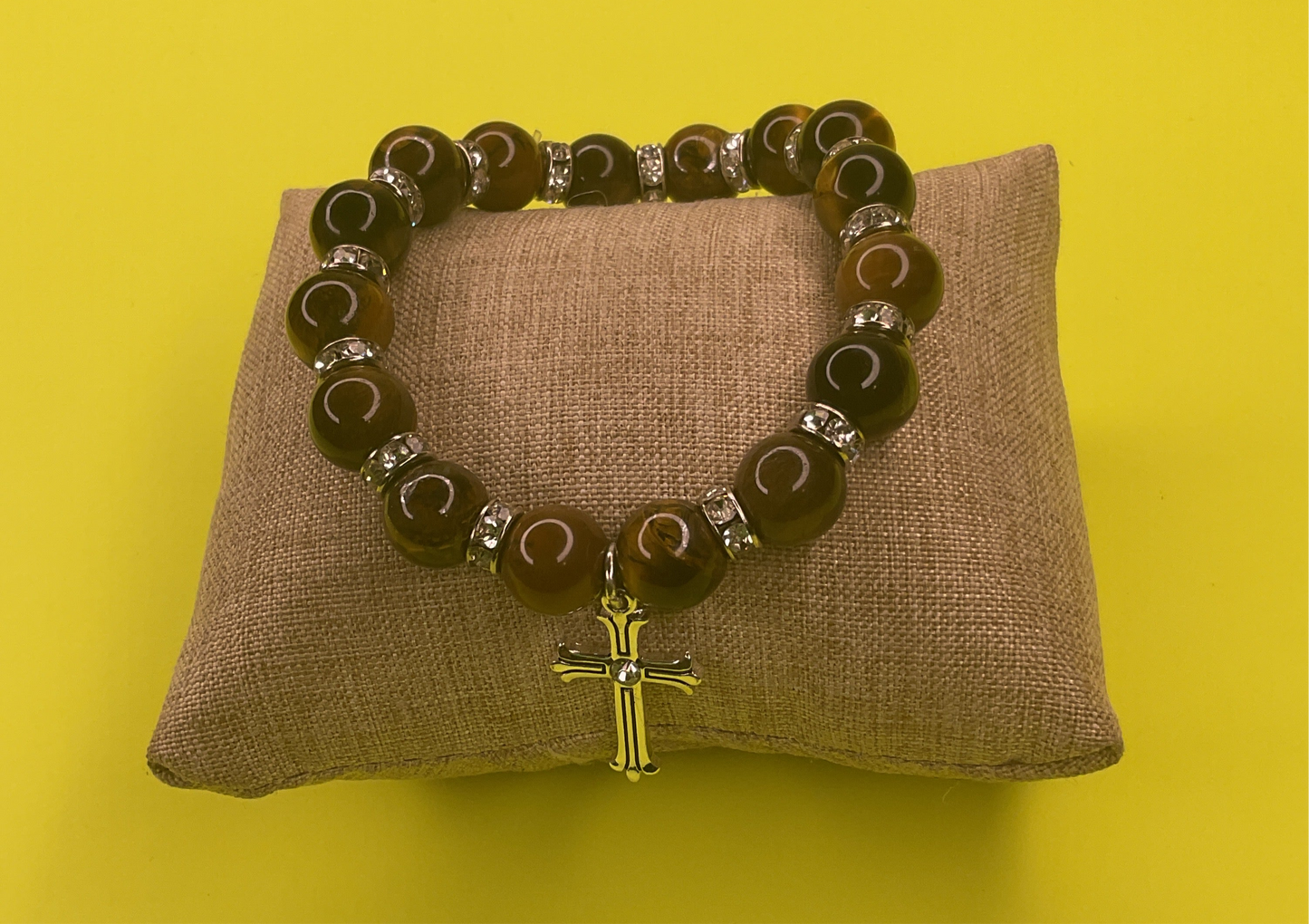 CROSS 04 - Tigers Eye ((Silver)