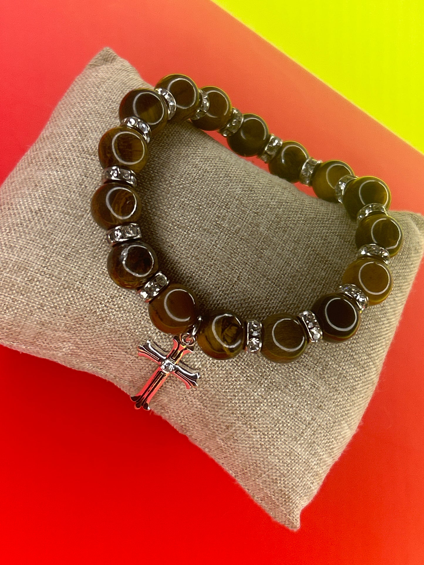 CROSS 04 - Tigers Eye ((Silver)