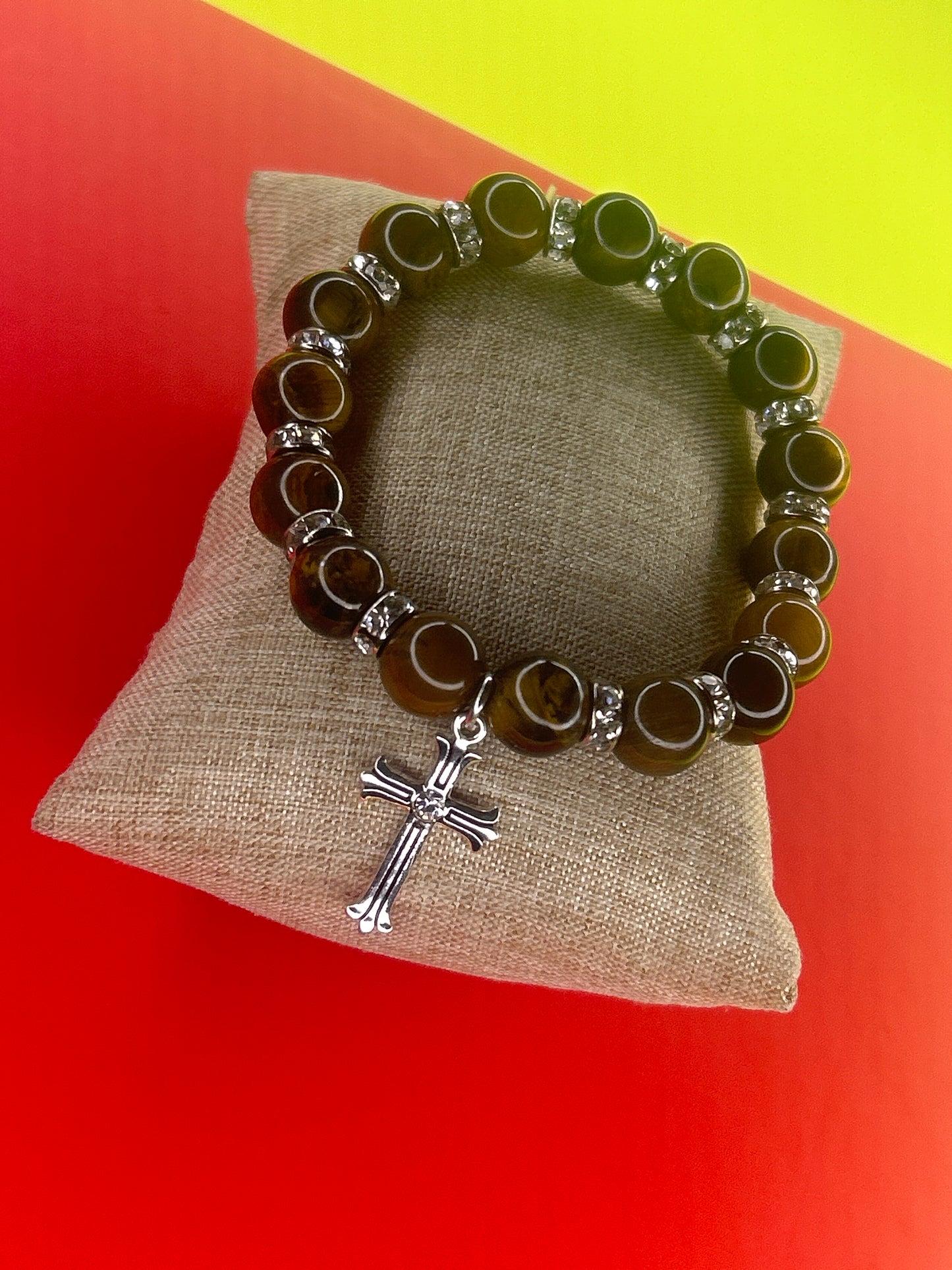 CROSS 04 - Tigers Eye ((Silver)