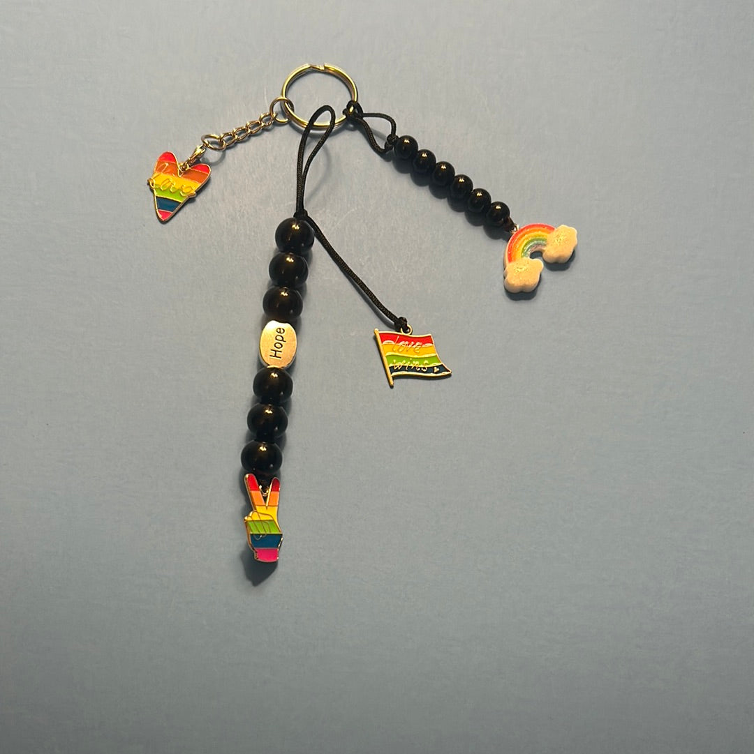 PRIDE 04  - Black EVO Keychain