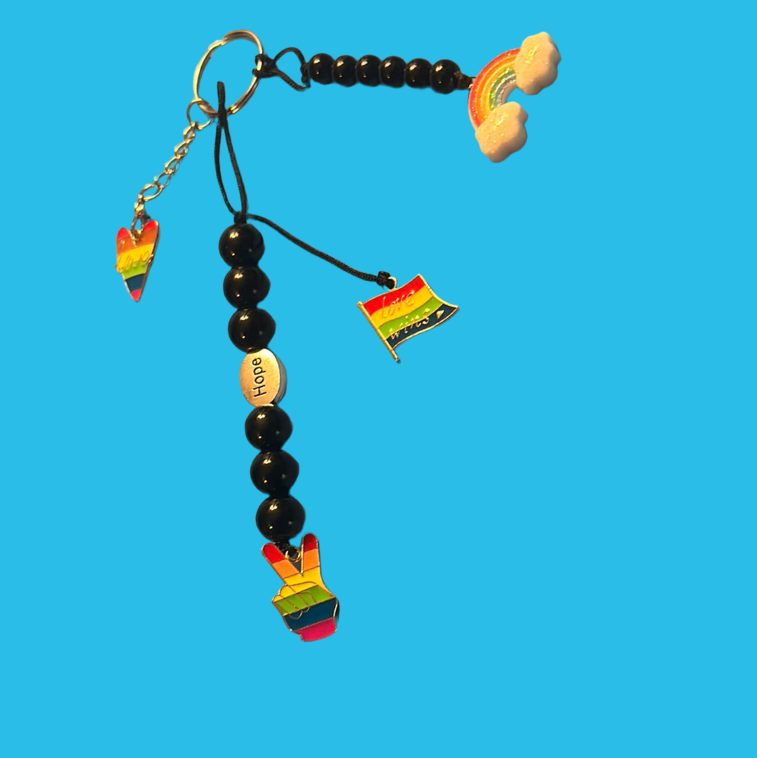 PRIDE 04  - Black EVO Keychain