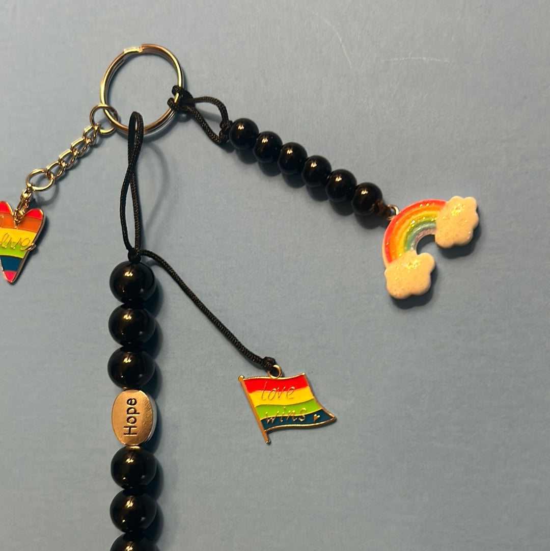 PRIDE 04  - Black EVO Keychain