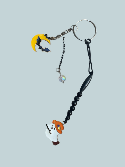 Ghost & Bat keychain