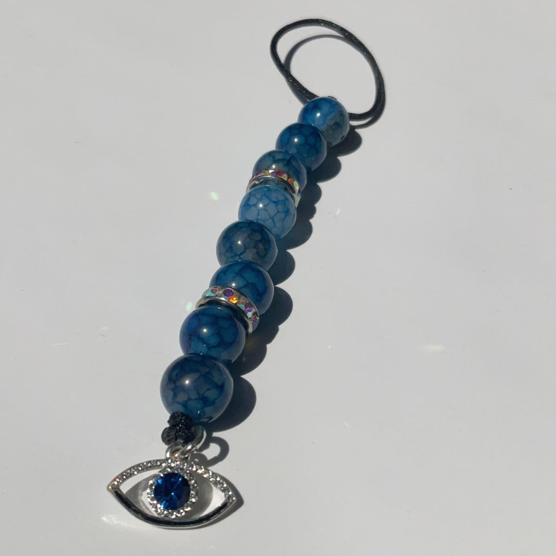 Evil Eye 14 - BLUE GLASS (TAG)