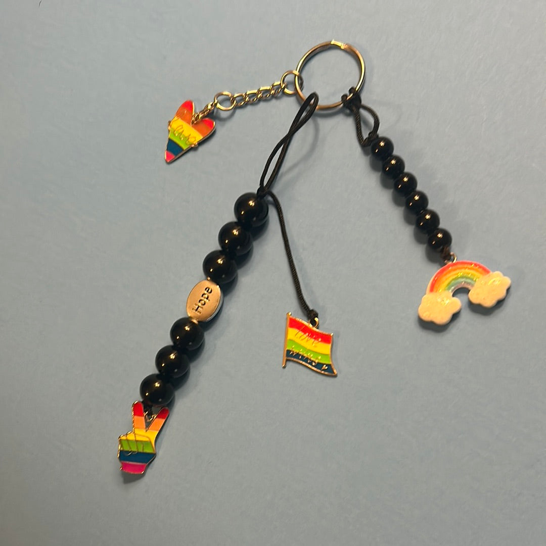 PRIDE 04  - Black EVO Keychain