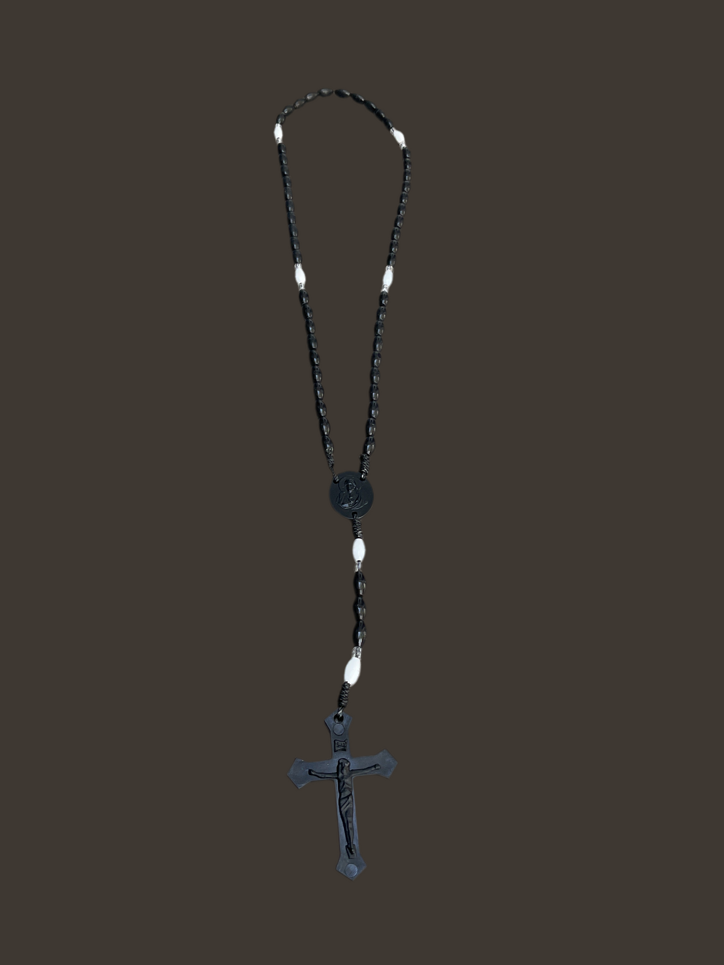 Black & white Rosary (blessed)