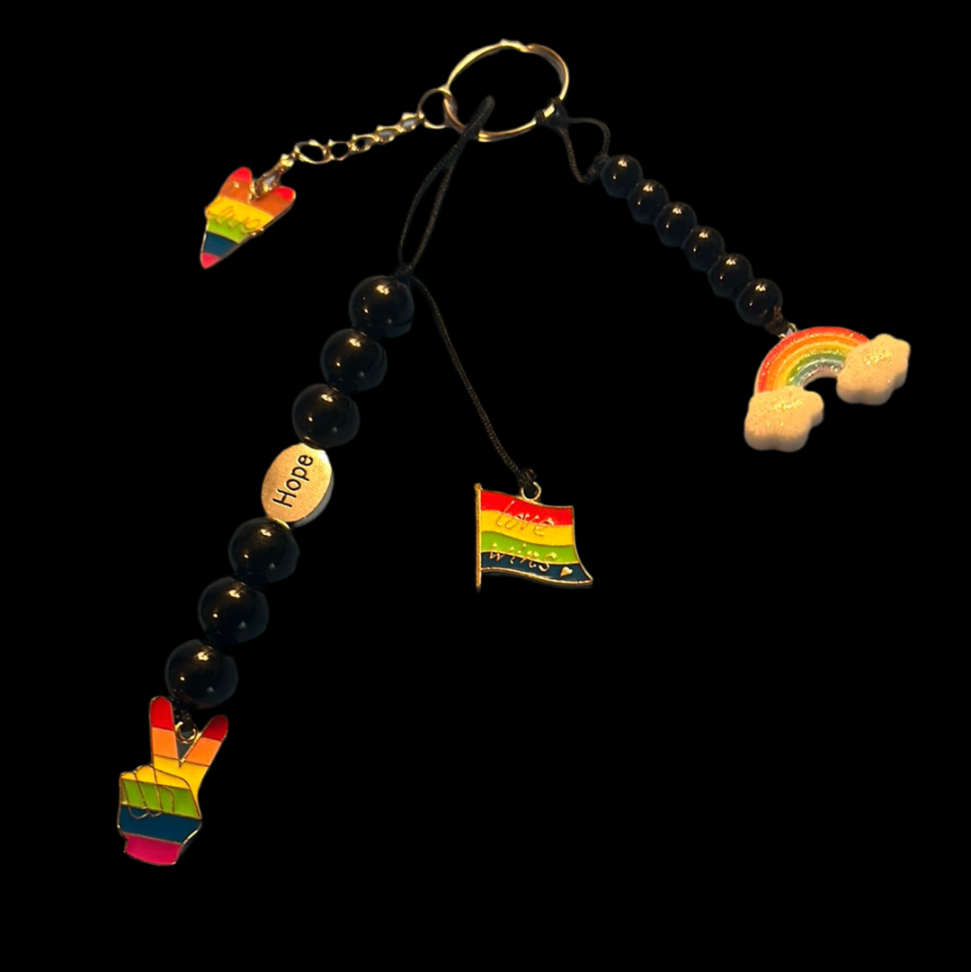 PRIDE 04  - Black EVO Keychain
