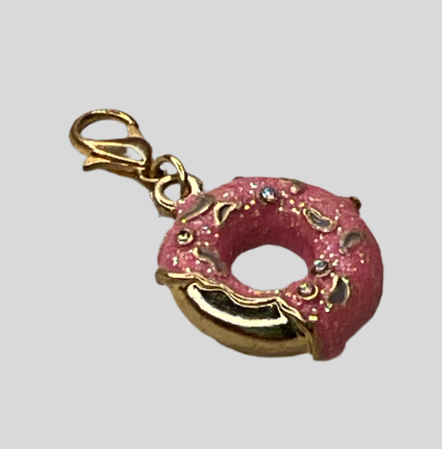 Pink & gold Donut - add on charm