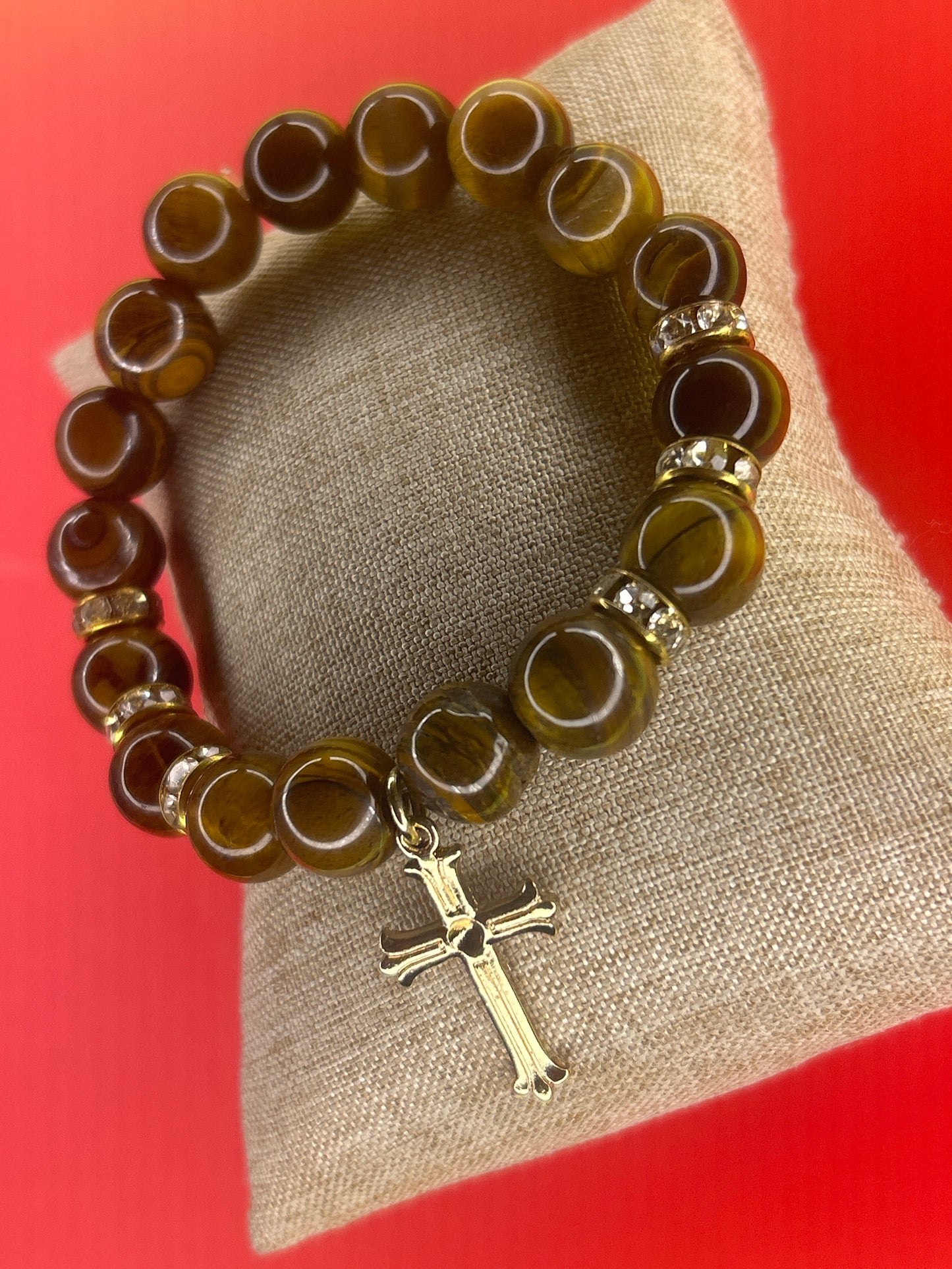 CROSS 02 - Tigers eye (Gold)