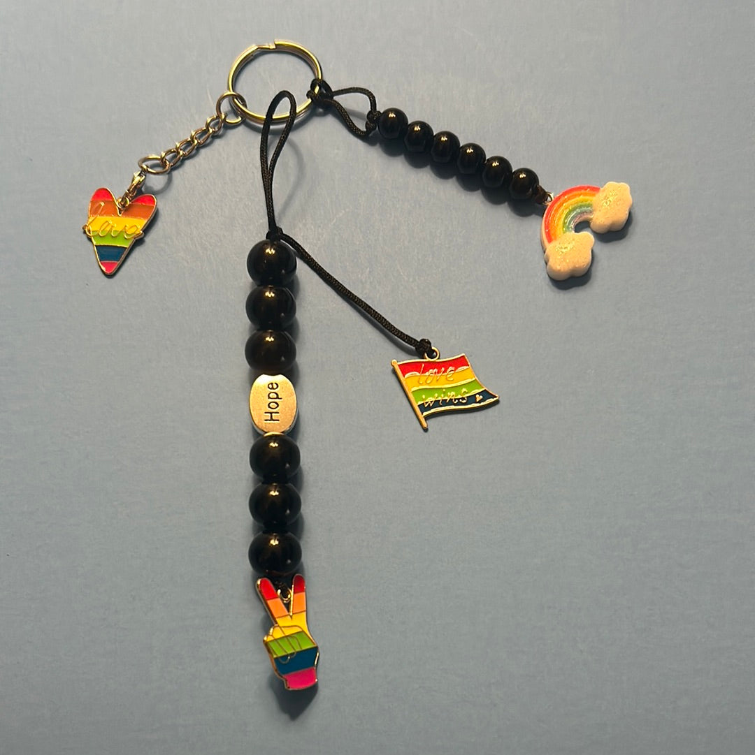 PRIDE 04  - Black EVO Keychain