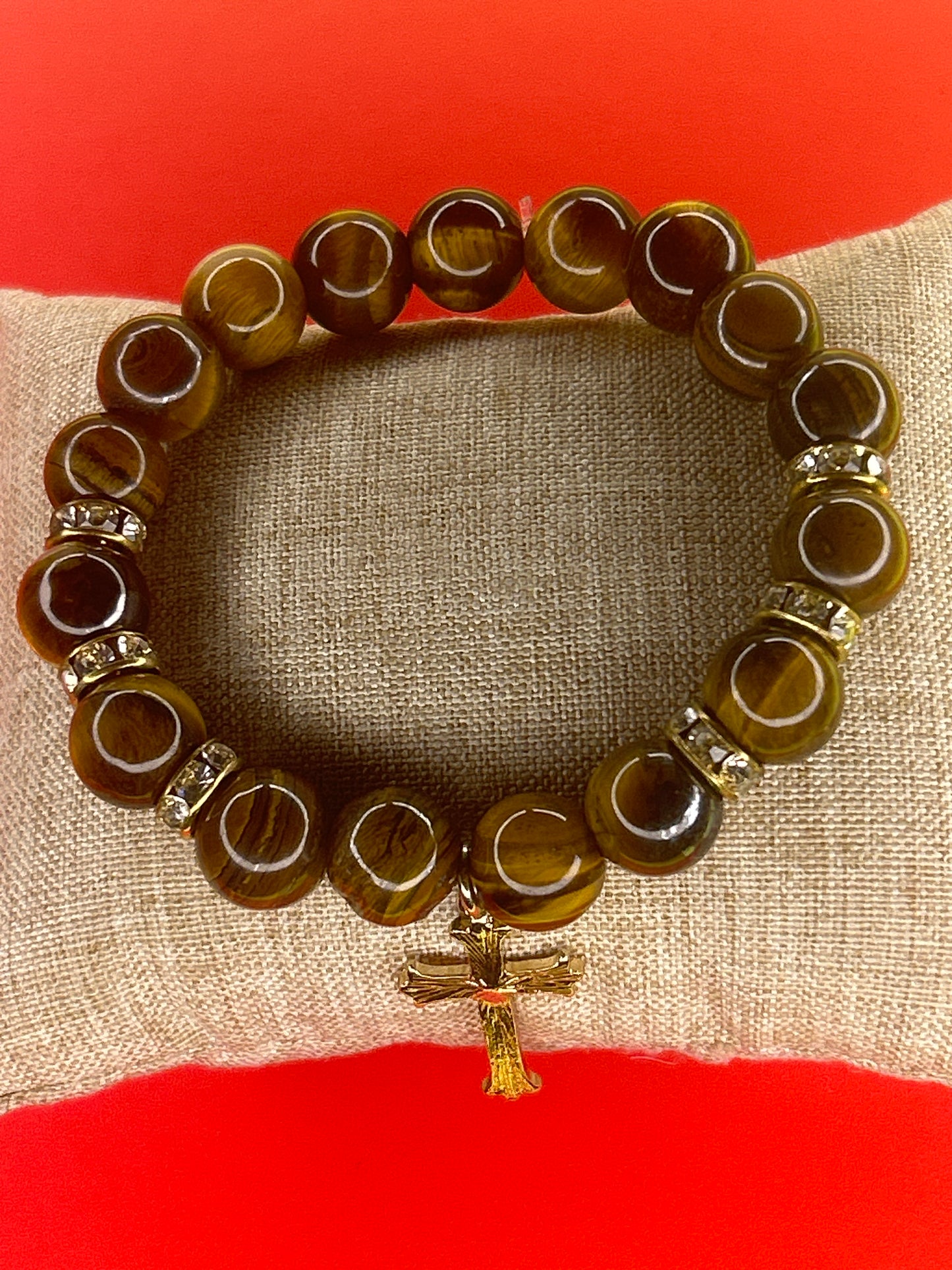 CROSS 02 - Tigers eye (Gold)