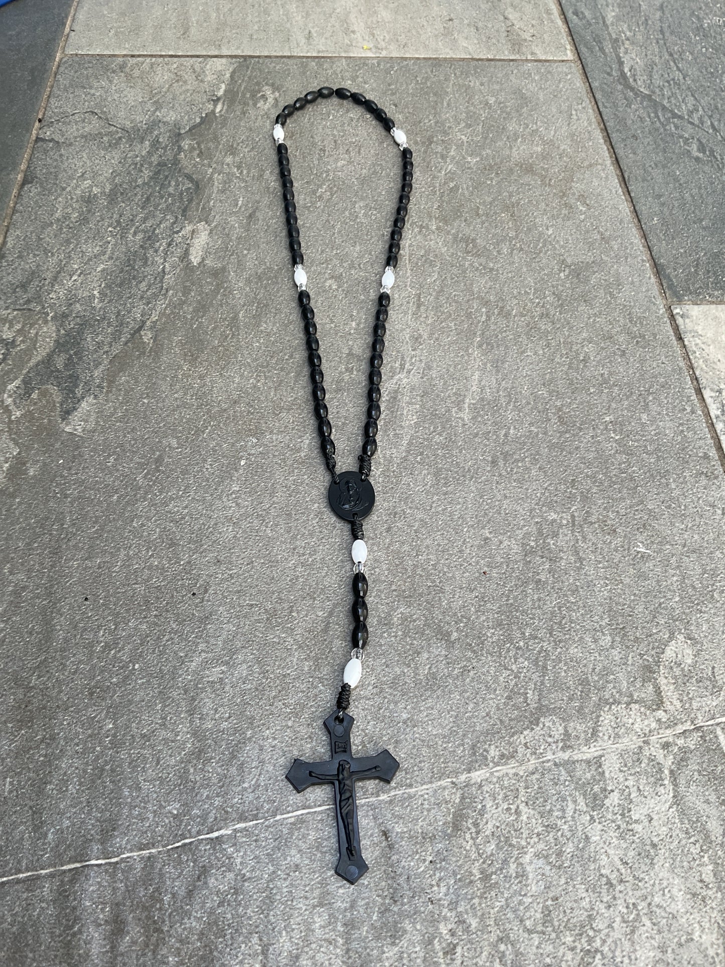 Black & white Rosary (blessed)