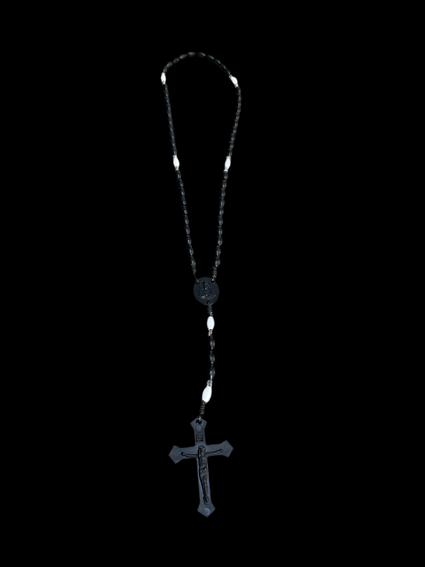 Black & white Rosary (blessed)