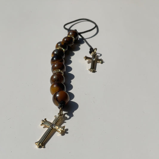 Cross 07 - tigers eye)(TAG)