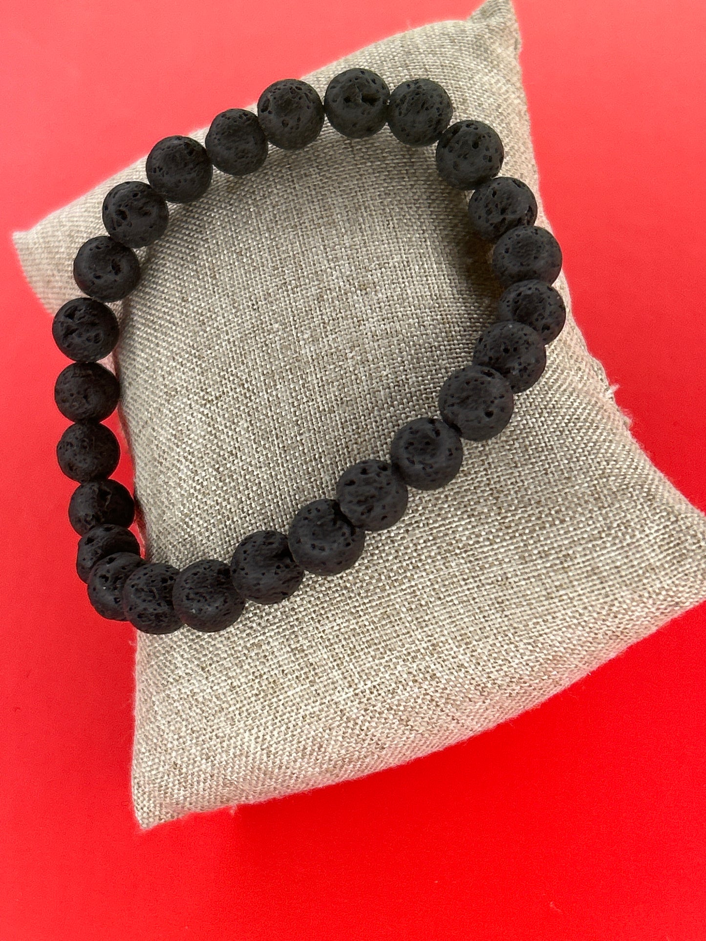 Lava 20 - Black Lava Beads
