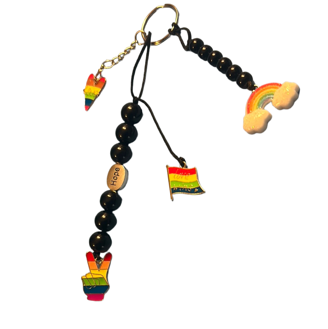PRIDE 04  - Black EVO Keychain