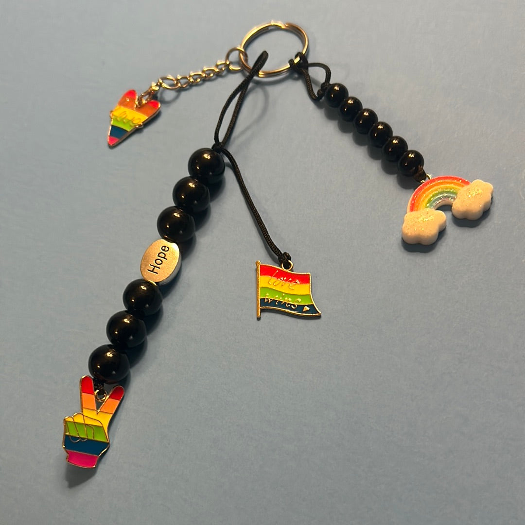 PRIDE 04  - Black EVO Keychain
