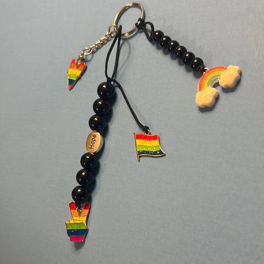 PRIDE 04  - Black EVO Keychain