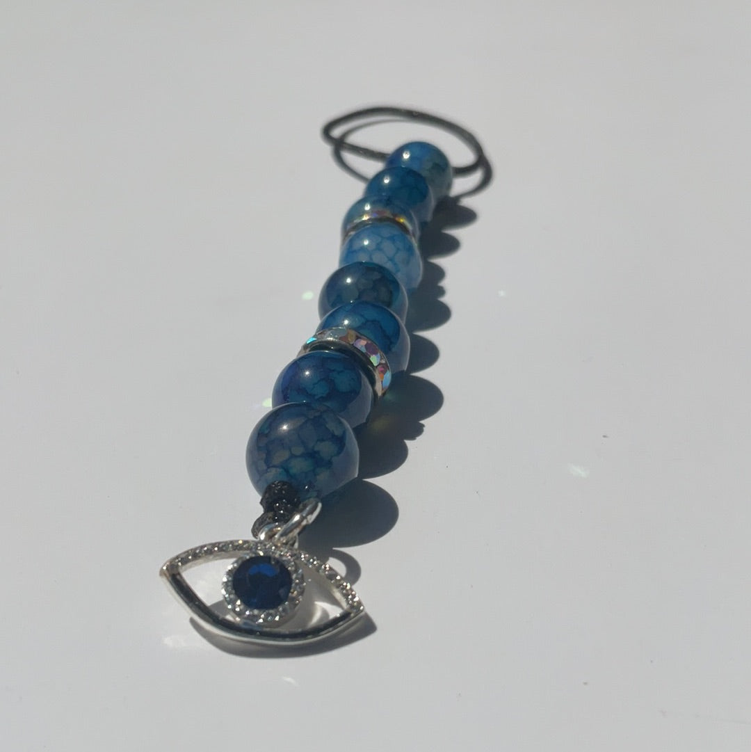 Evil Eye 14 - BLUE GLASS (TAG)