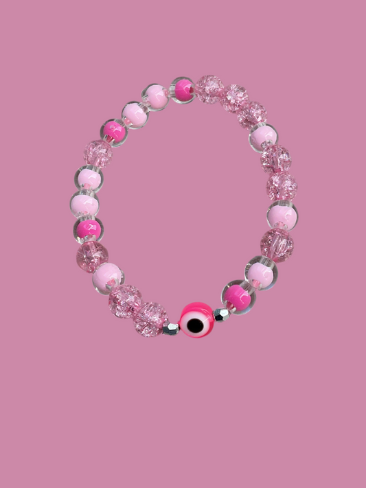 Pink evil eye