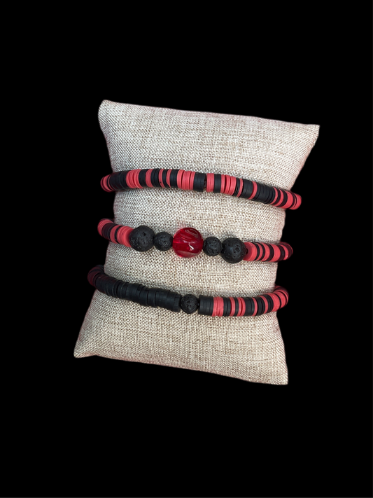 RED & BLACK ( set of 3)