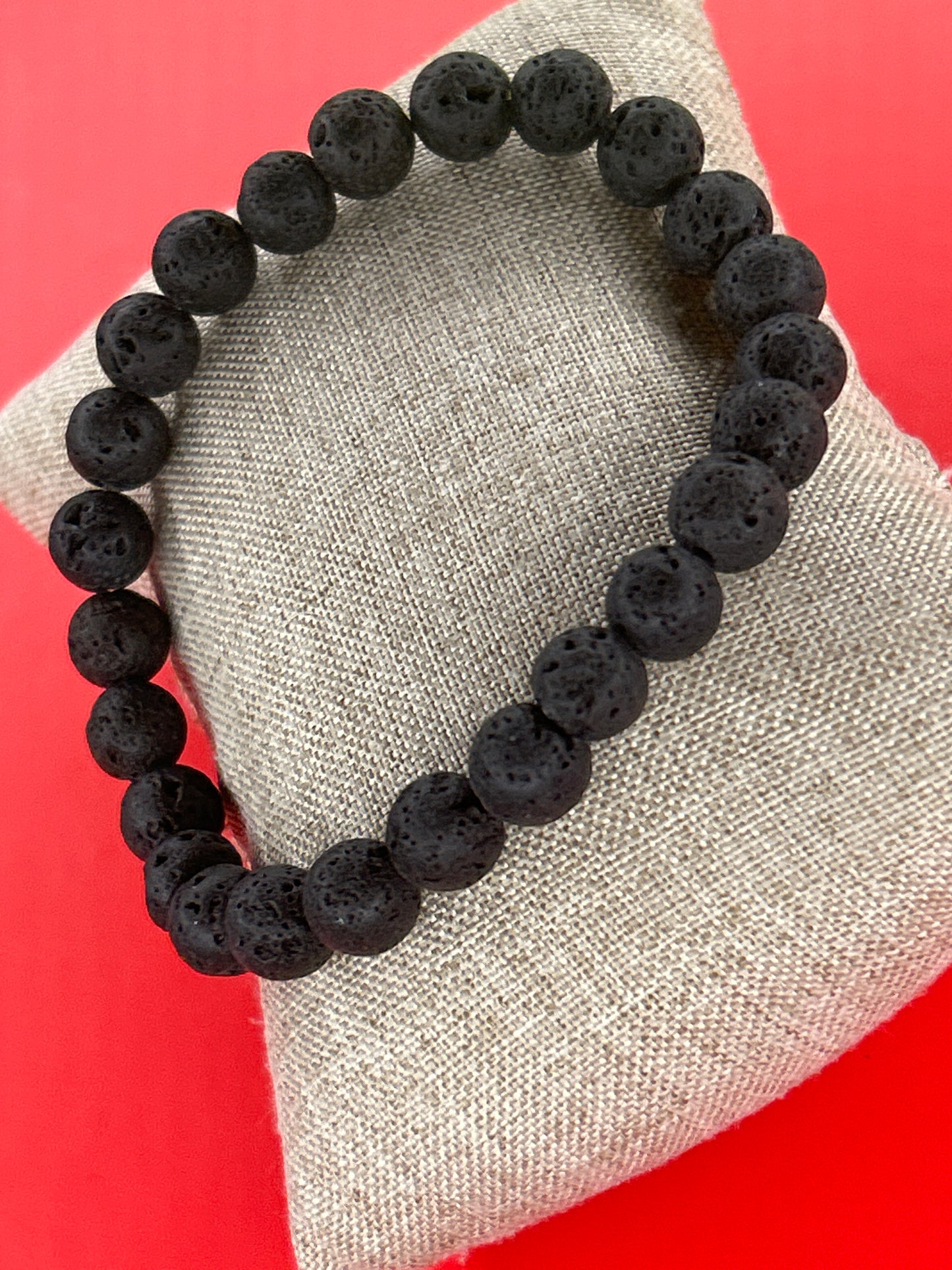 Lava 20 - Black Lava Beads