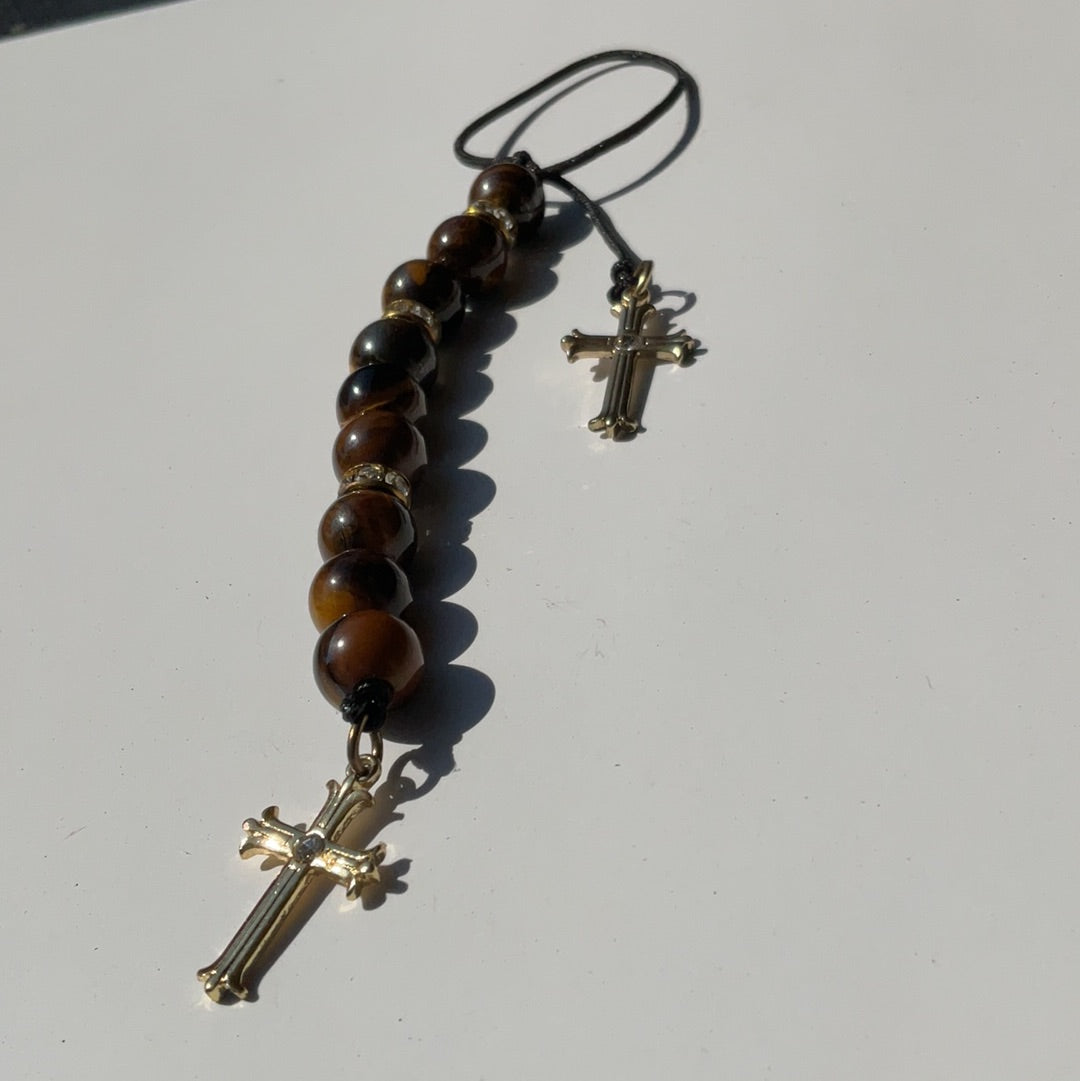 Cross 07 - tigers eye)(TAG)
