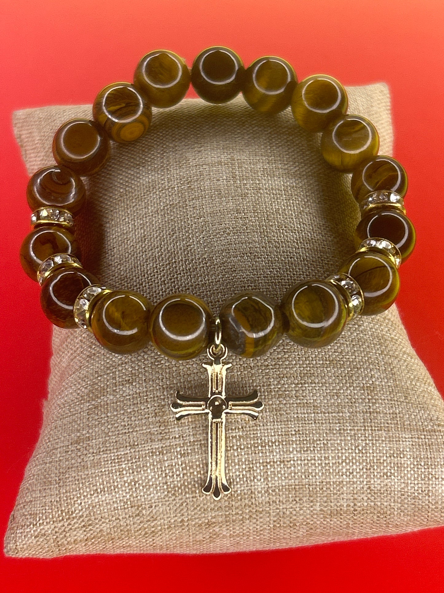 CROSS 02 - Tigers eye (Gold)