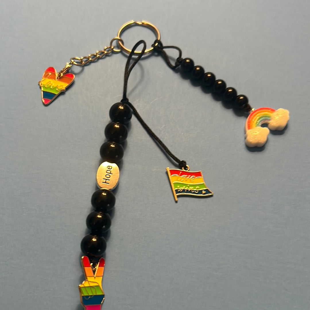 PRIDE 04  - Black EVO Keychain