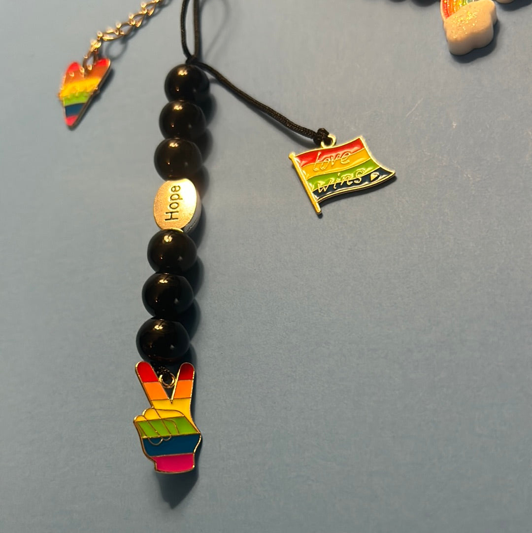 PRIDE 04  - Black EVO Keychain