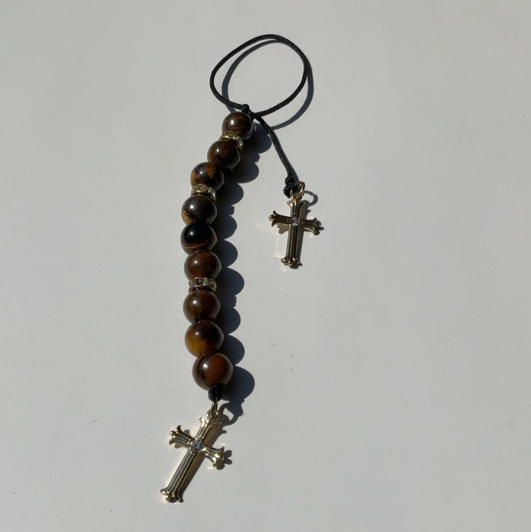 Cross 07 - tigers eye)(TAG)
