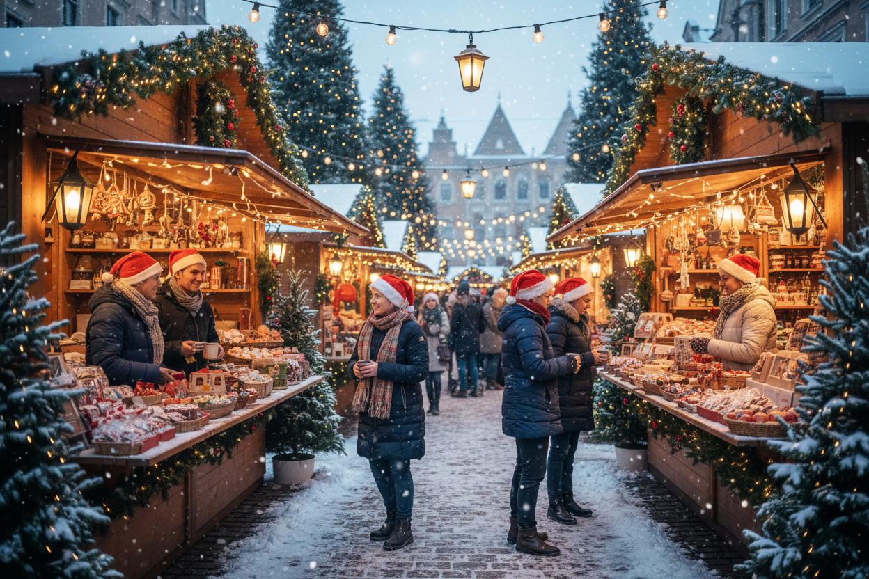 I want my them to be Christmas and to also have vendors enjoying selling